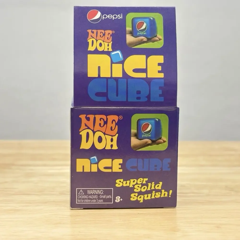 Schylling Nee Doh Nice Cube Pepsi Soda Stress Reliever Super Solid Squish NIB